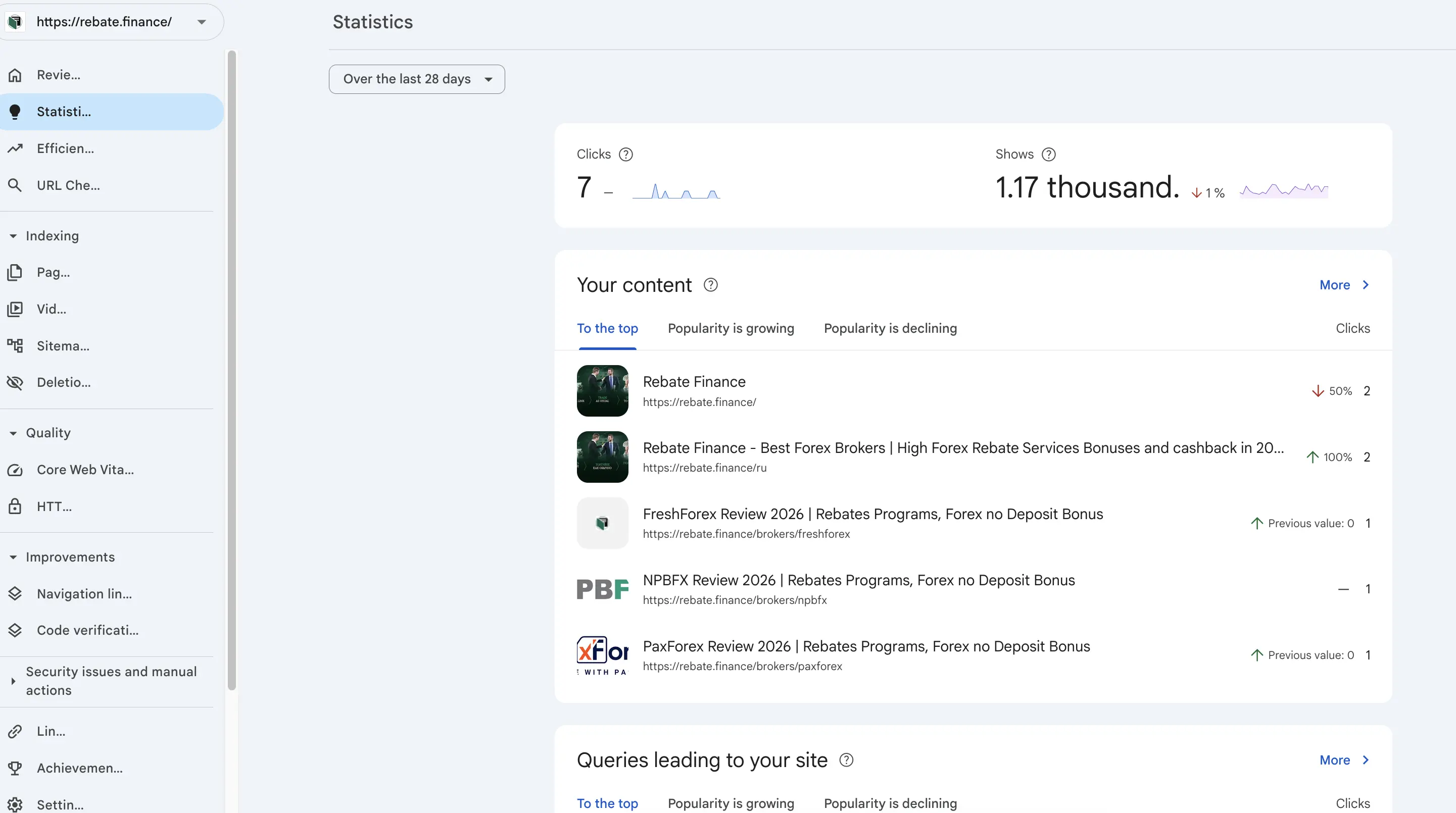 Один из клиентов обратился к нам, когда сайт уже терял позиции и трафик