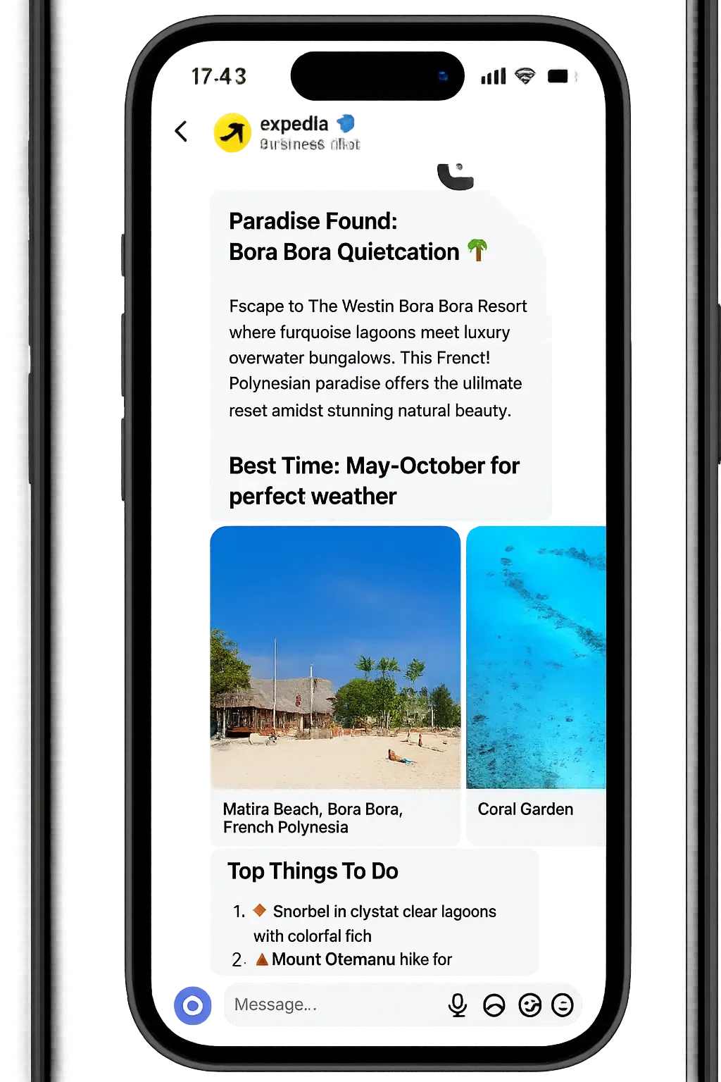 For example: online travel agency Expedia has an AI agent that helps with travel planning. The assistant can find a location based on photos/videos, create a travel itinerary, select flights, and book a hotel. 