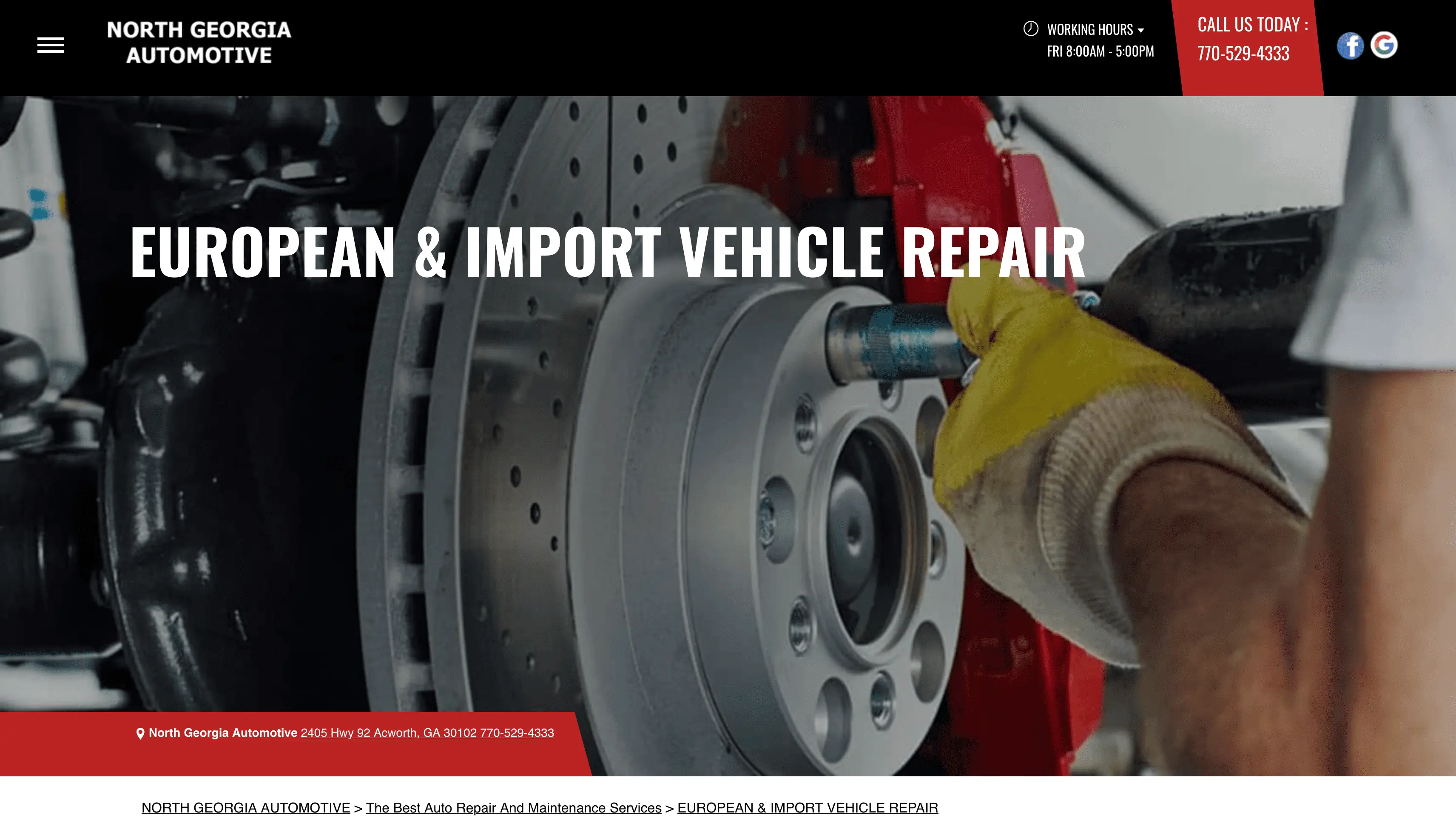 Case Study: Website Development for North GA Auto