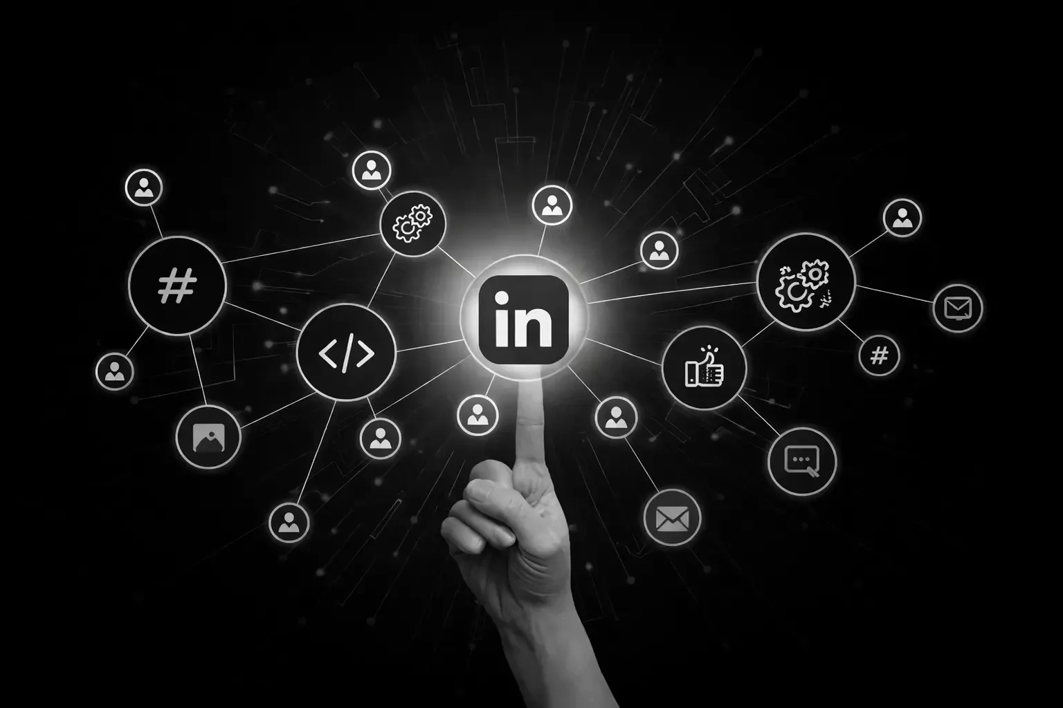 Chart showing LinkedIn growth in AI search with citation increase and share of posts and articles